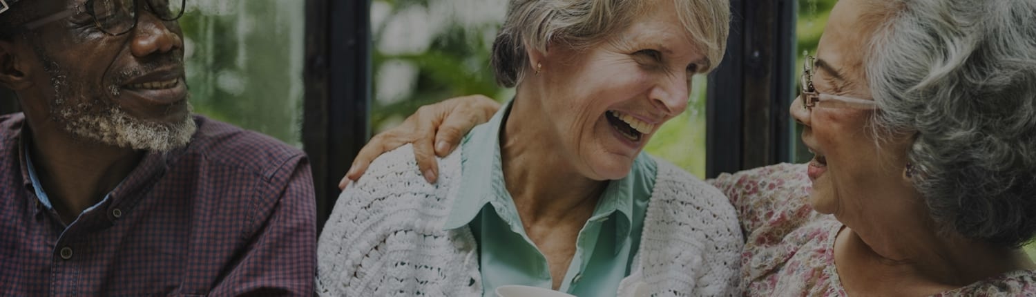 A group of seniors/older adults laughing